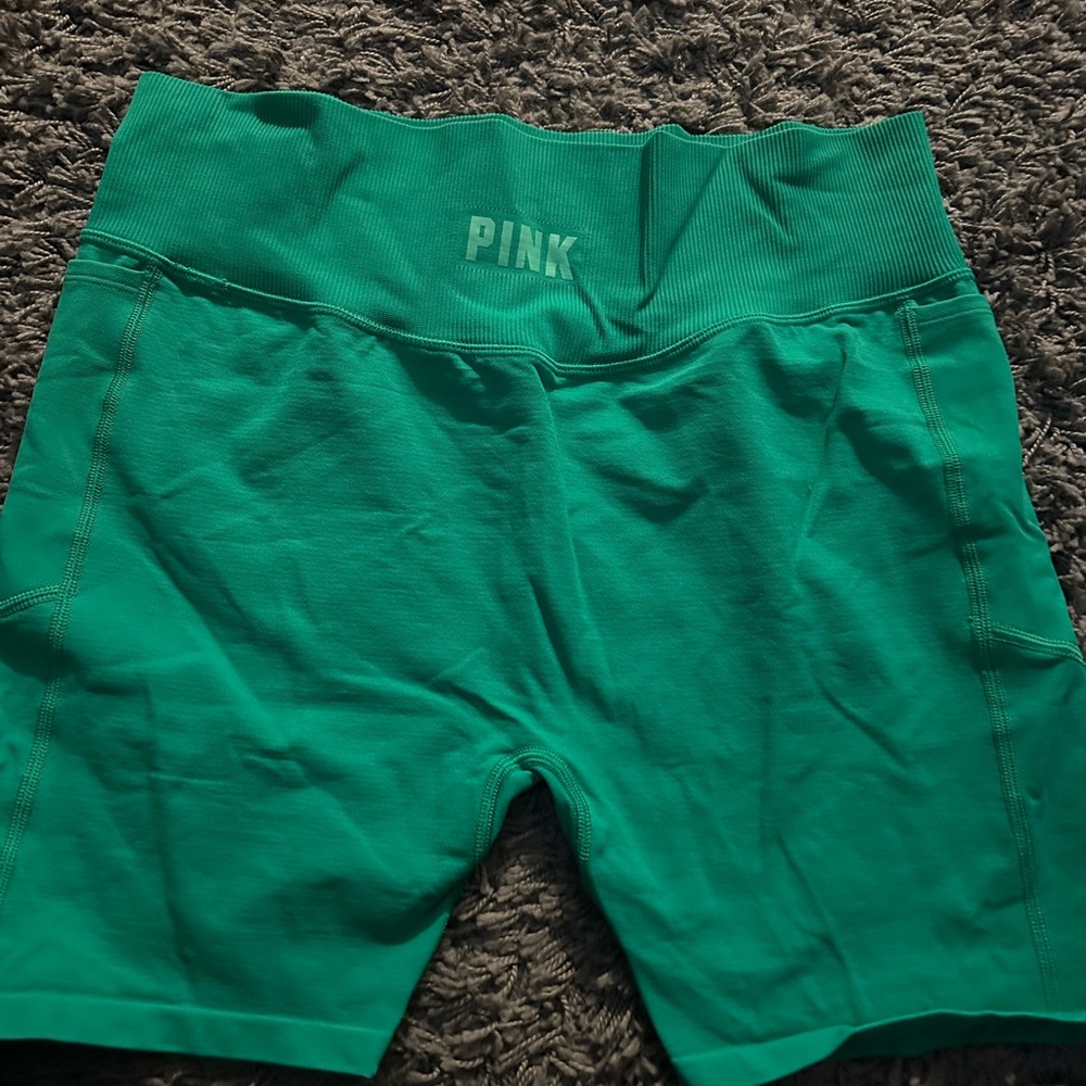 bright green athletic shorts